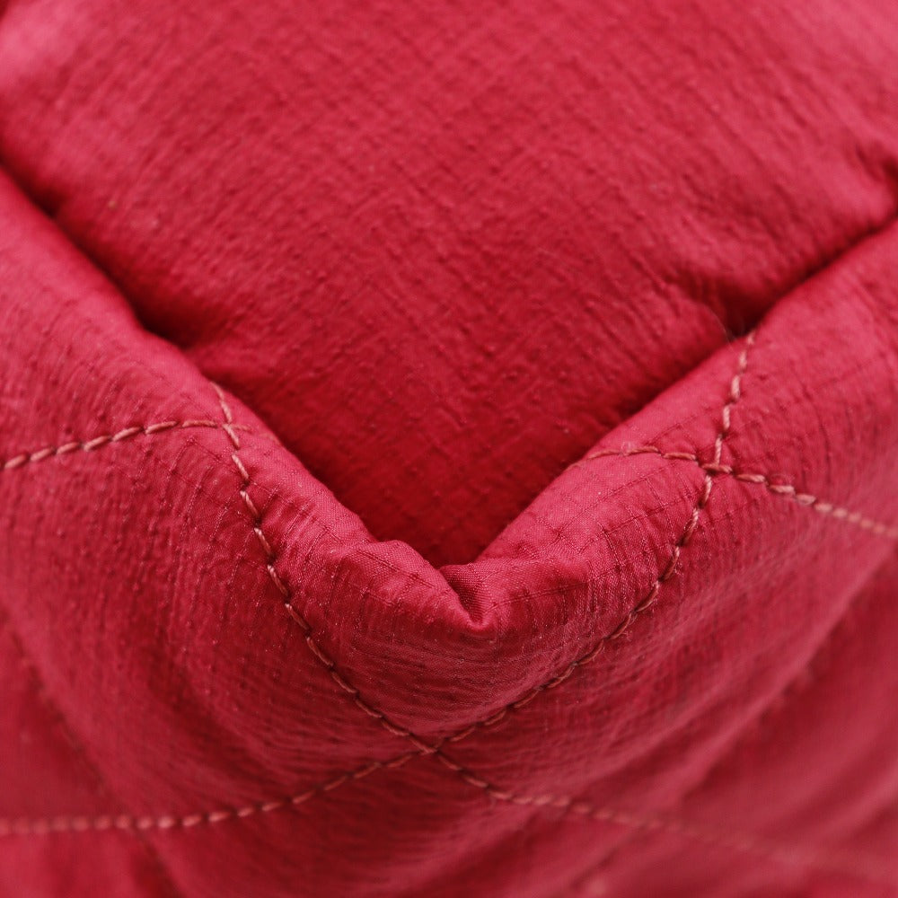 Chanel Backpack Nylon Red Matrasse Coco Mark Women