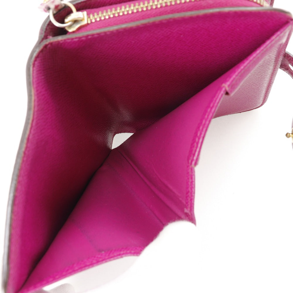Louis Vuitton Bifold Wallet M95188 Monogram Canvas Brown / Pink Monogram Perfo Compact Zip Women