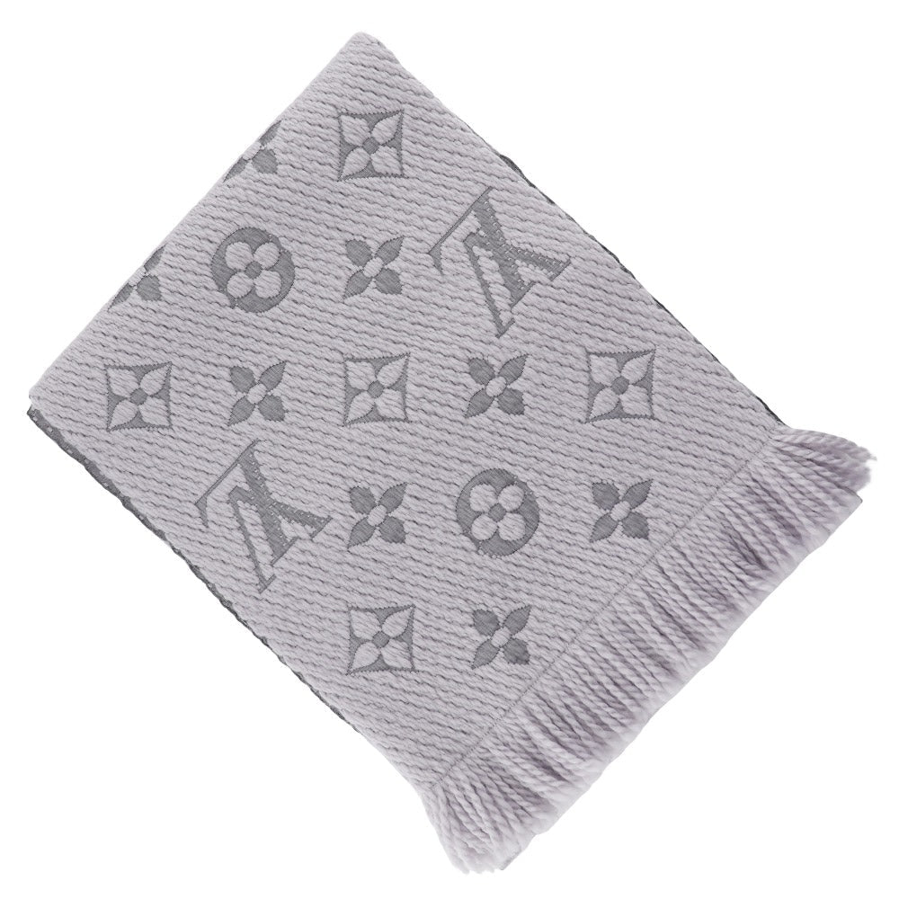 Louis Vuitton Scarf Wool, Silk Gray Esharp Logomania