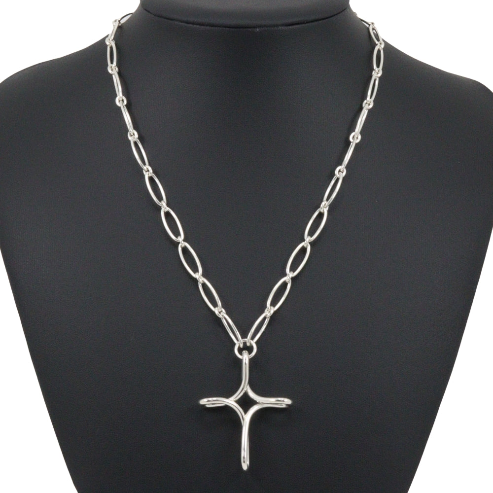 Tiffany&Co. Necklace Silver925 Silver Open Cross Large Infinity Cross