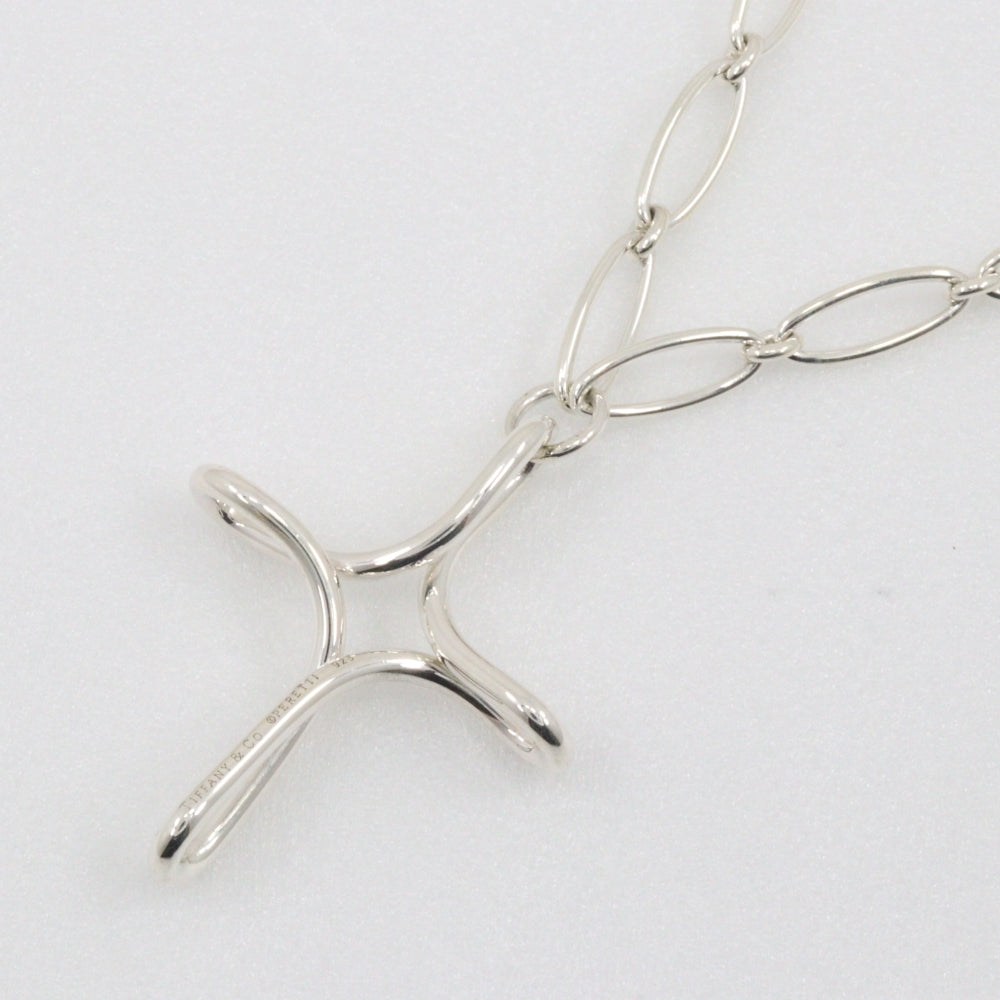 Tiffany&Co. Necklace Silver925 Silver Open Cross Large Infinity Cross