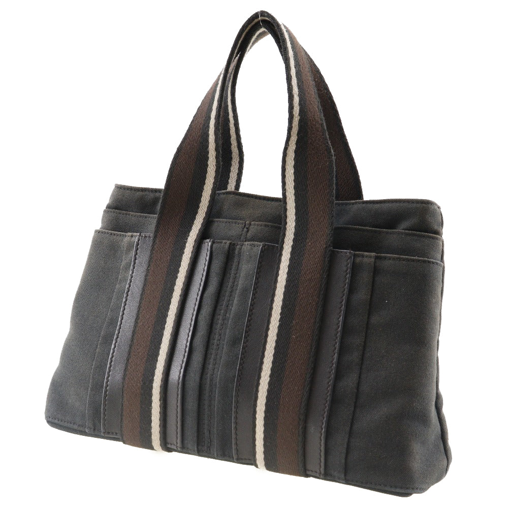 Hermes Tote Bag Canvas Black Toroca Horizontal Pm Unisex(Unisex)