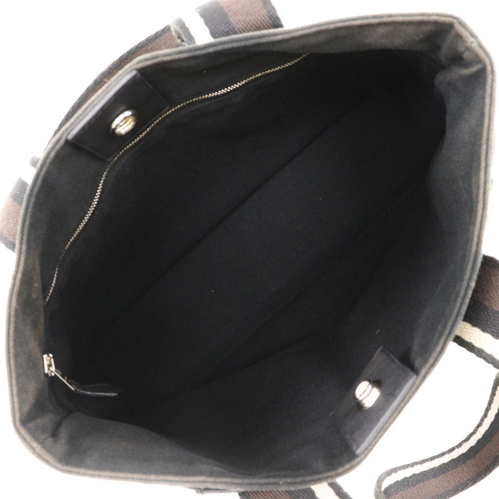 Hermes Tote Bag Canvas Black Toroca Horizontal Pm Unisex(Unisex)
