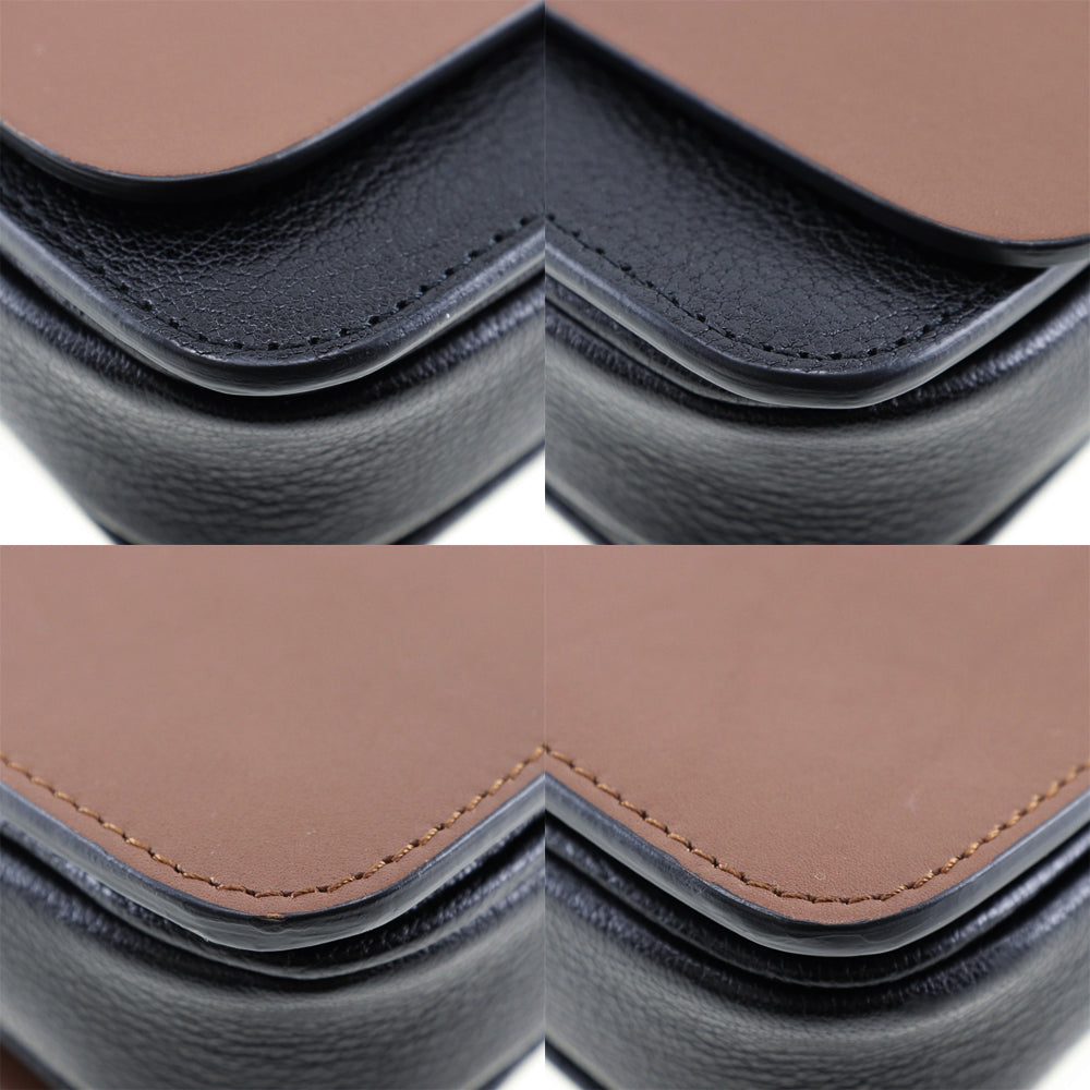 Burberry Shoulder Bag Calfskin Brown, Black By Color D Ring Women