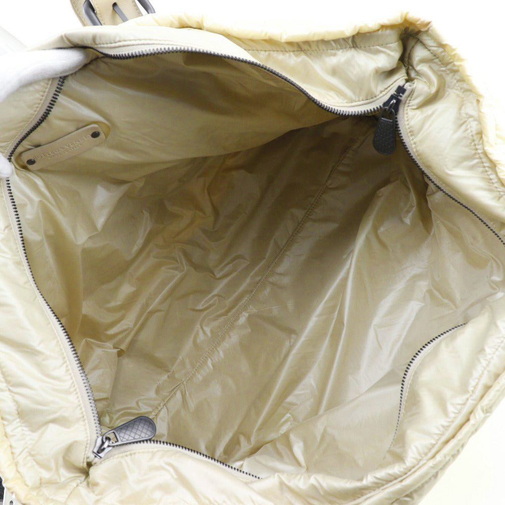 Bottegaveneta Tote Bag Nylon Gold Beige Intrecciato Spinnaker Women