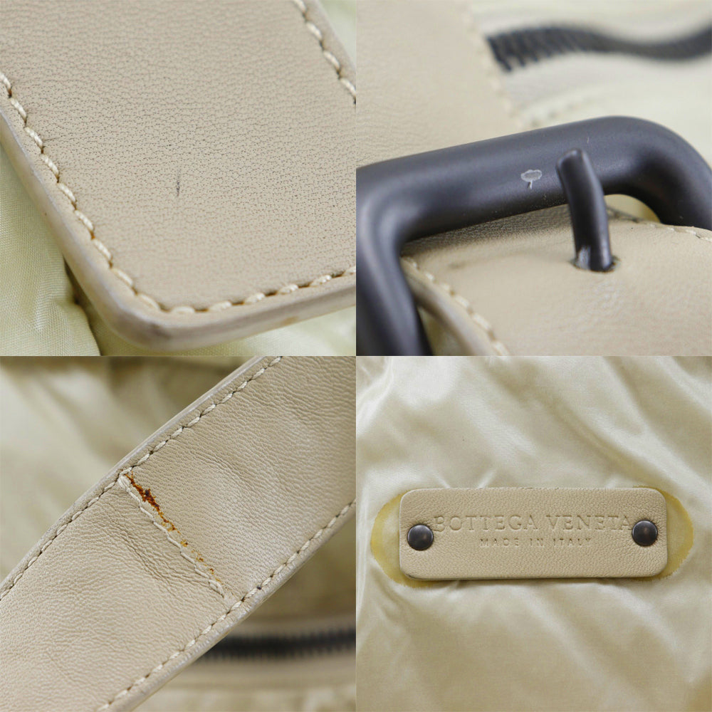 Bottegaveneta Tote Bag Nylon Gold Beige Intrecciato Spinnaker Women