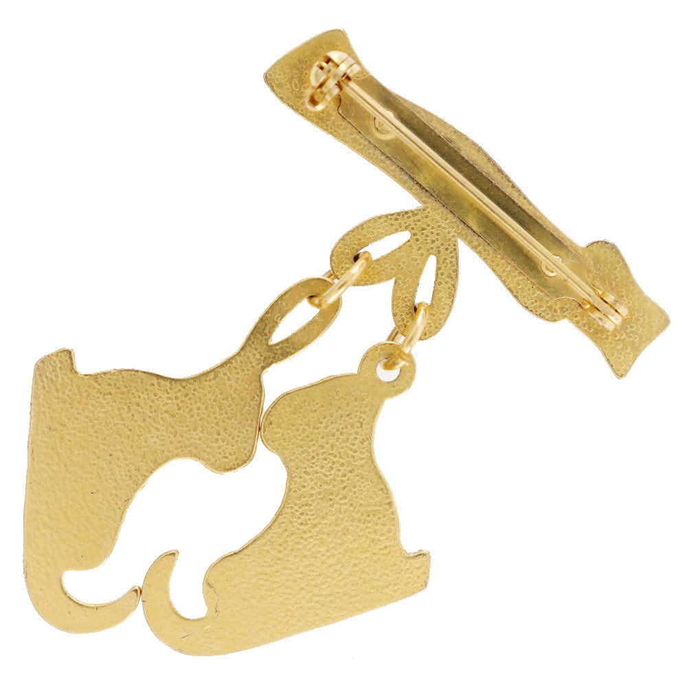 Hermes Brooch Plated Gold Gold Vintage Les Fetes En Hermes Skate Shoes Women