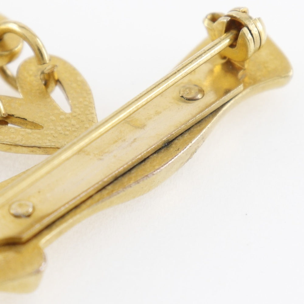 Hermes Brooch Plated Gold Gold Vintage Les Fetes En Hermes Skate Shoes Women