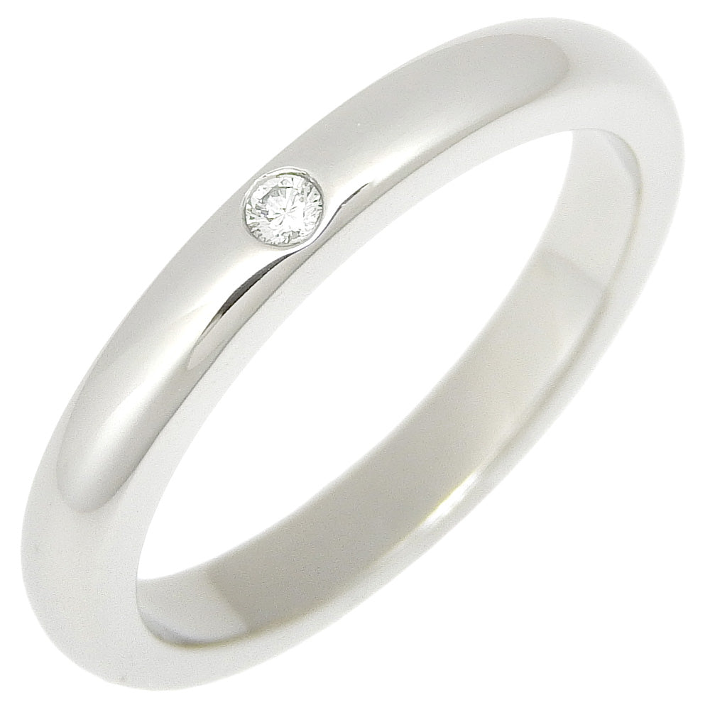Tiffany&Co. Ring Pt950Platinum, Diamond Silver Elsa Peretti Stacking Band Ring Women