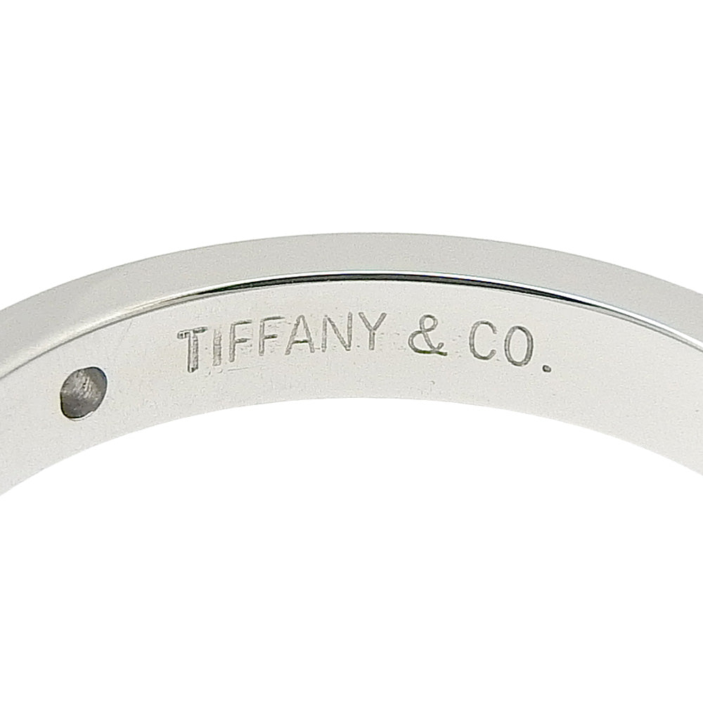 Tiffany&Co. Ring Pt950Platinum, Diamond Silver Elsa Peretti Stacking Band Ring Women