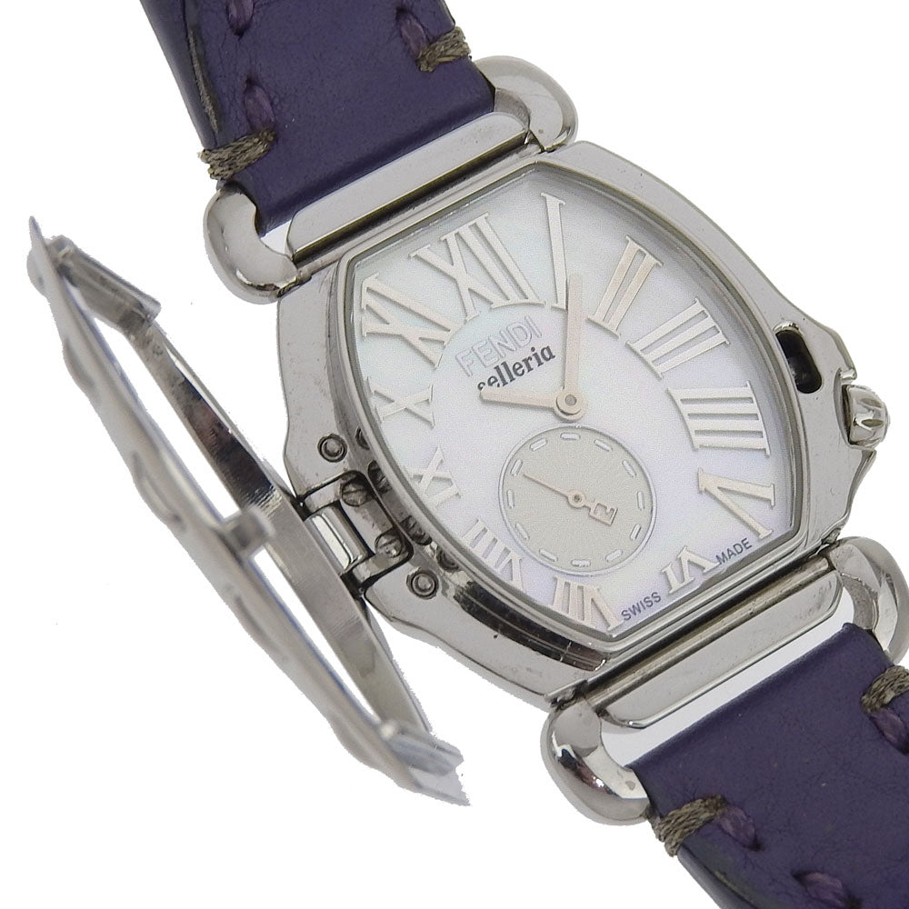 Fendi Watches Quartz 8400M Stainless Steel , Embossed Leather White Celeria White Shell Dial Boys