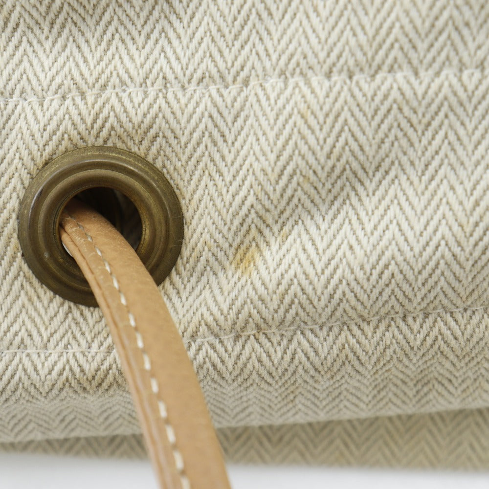 Hermes Shoulder Bag Canvas Beige Alain Gm Women
