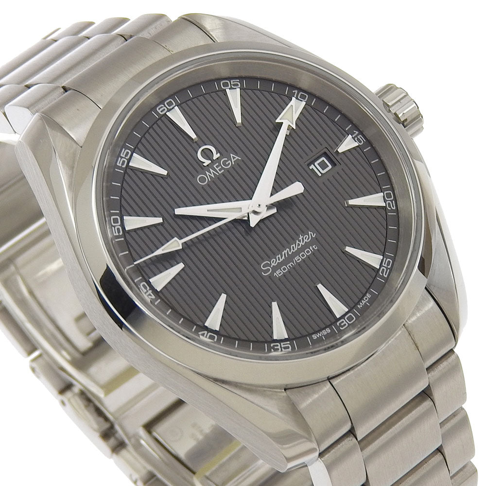 Omega Watches Quartz 213.10.39.61.06.001 Stainless Steel Silver Seamaster Aqua Terra Black Dial Mens