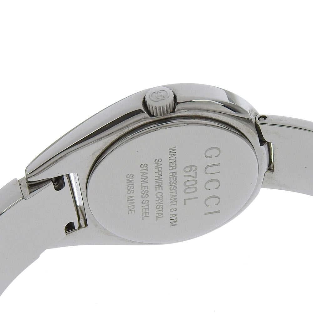 Gucci Watches Quartz 6700L Stainless Steel Silver Black Dial Women