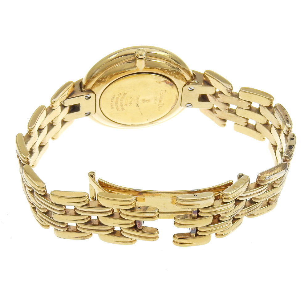 Christian Dior Watches Quartz 47 154-2 Plated Gold Gold Bakira Black Dial Mens