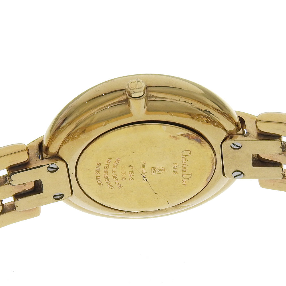 Christian Dior Watches Quartz 47 154-2 Plated Gold Gold Bakira Black Dial Mens