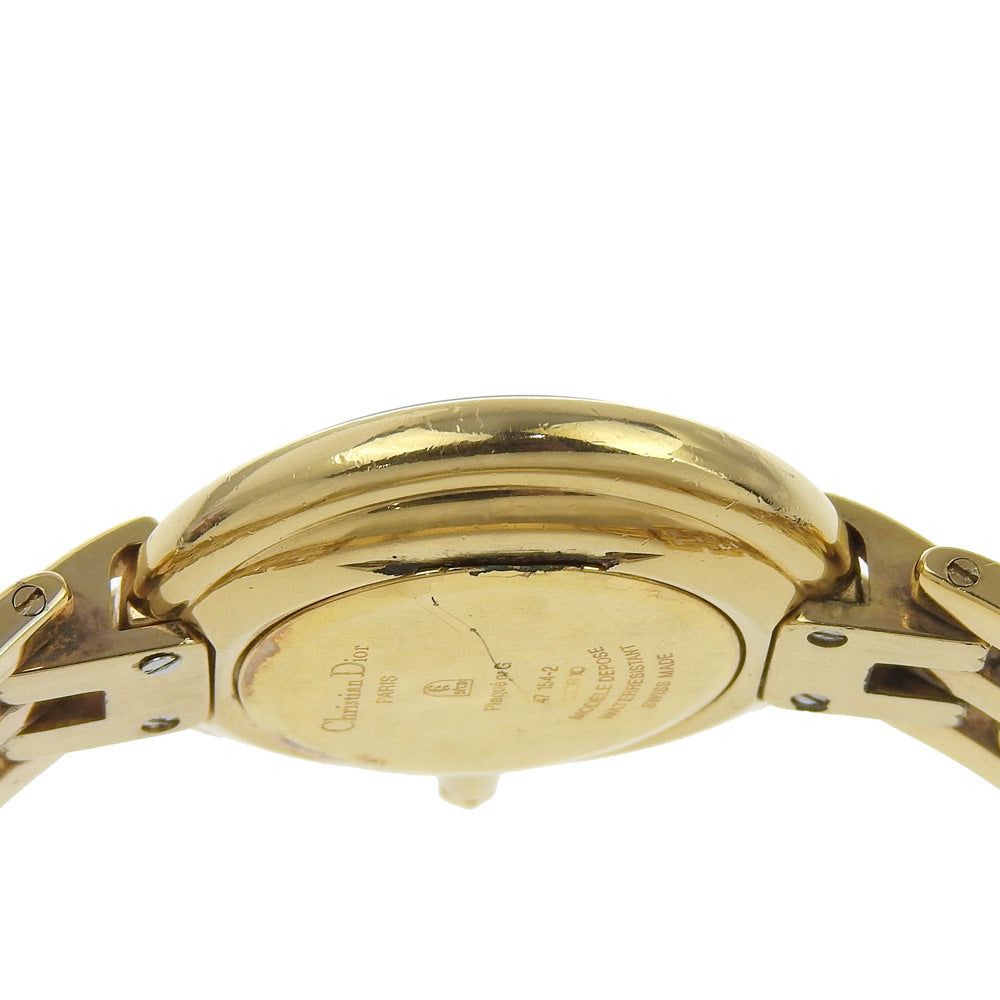Christian Dior Watches Quartz 47 154-2 Plated Gold Gold Bakira Black Dial Mens