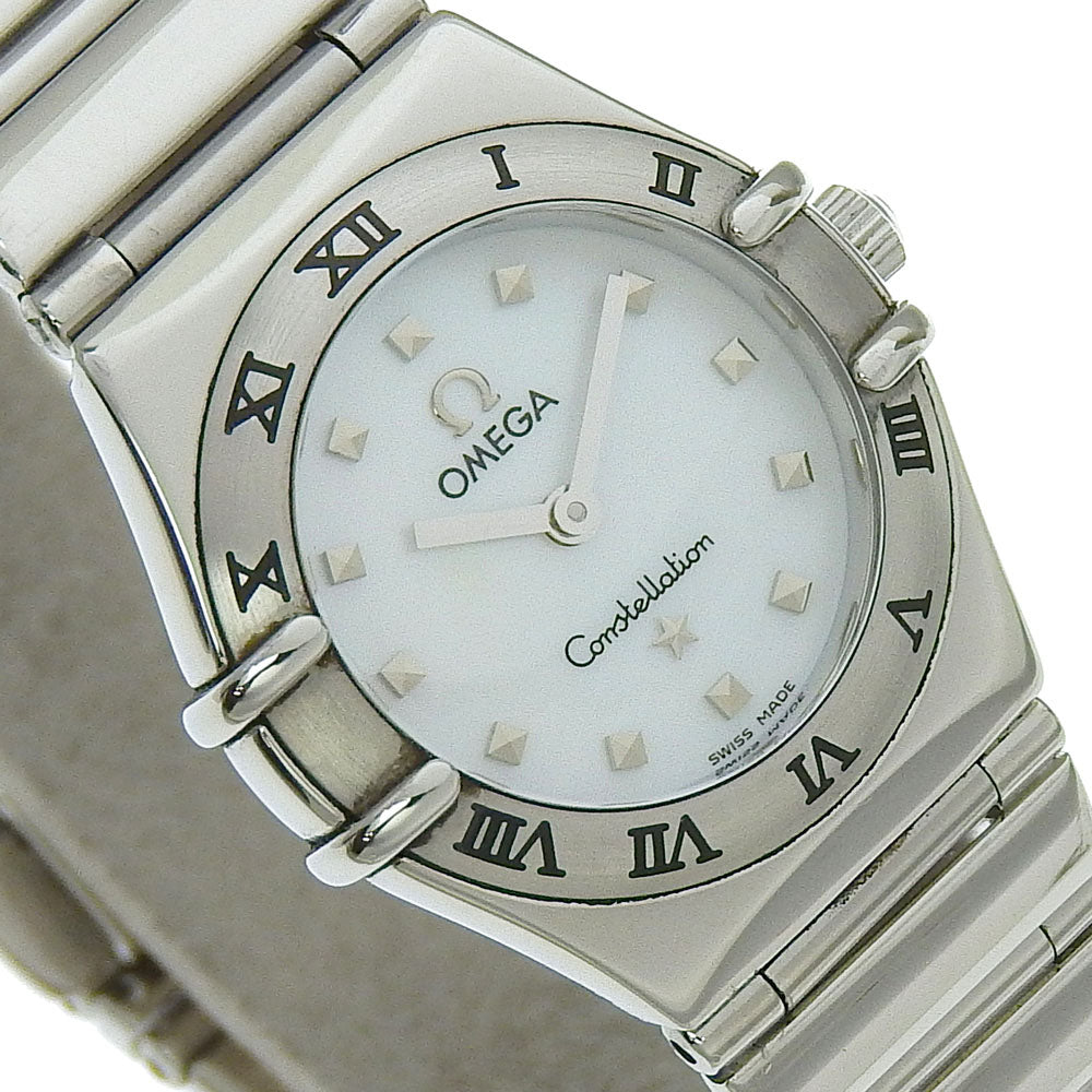 Omega Watches Quartz 1561.71 Stainless Steel Silver My Choice Constellation Mini White Shell Dial