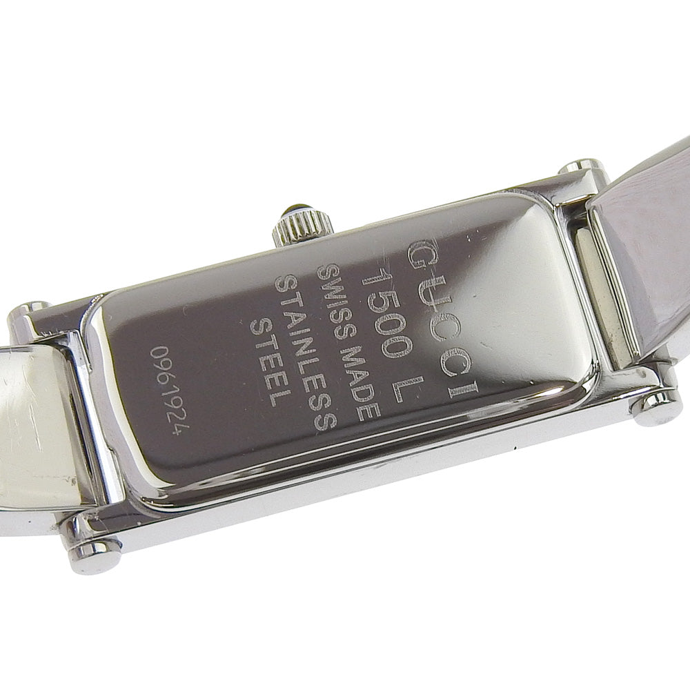Gucci Watches Quartz 1500L Stainless Steel Silver Bangle Watch Silver Dial Women