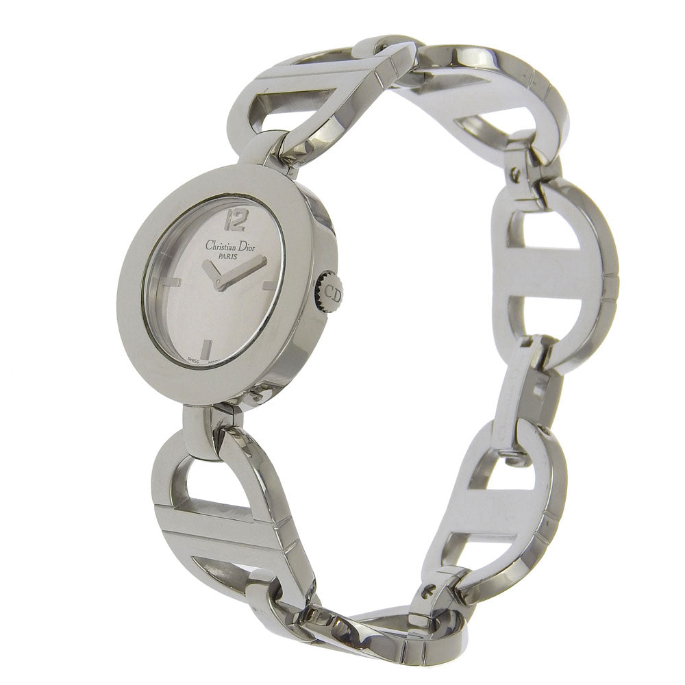 Dior Watches Quartz Cd022110 Stainless Steel Silver Maris Black Dial Women