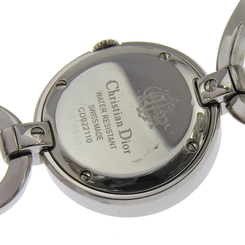 Dior Watches Quartz Cd022110 Stainless Steel Silver Maris Black Dial Women