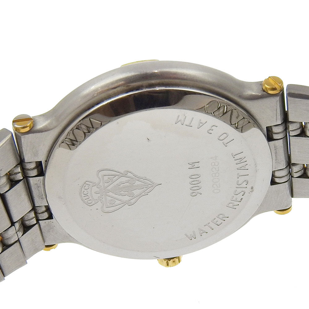 Gucci Watches Quartz 9000M Stainless Steel Silver Gold Dial Mens