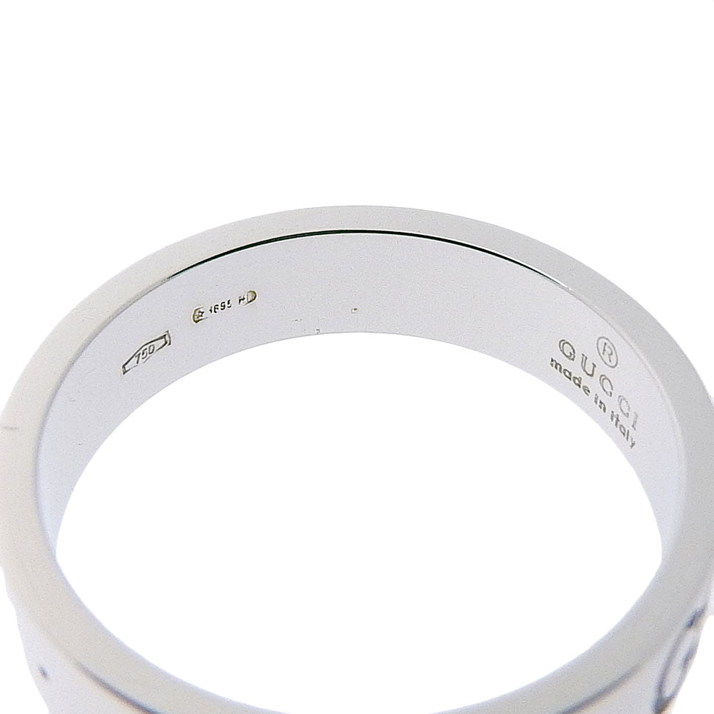 Gucci Ring K18 White Gold Silver Icon Women