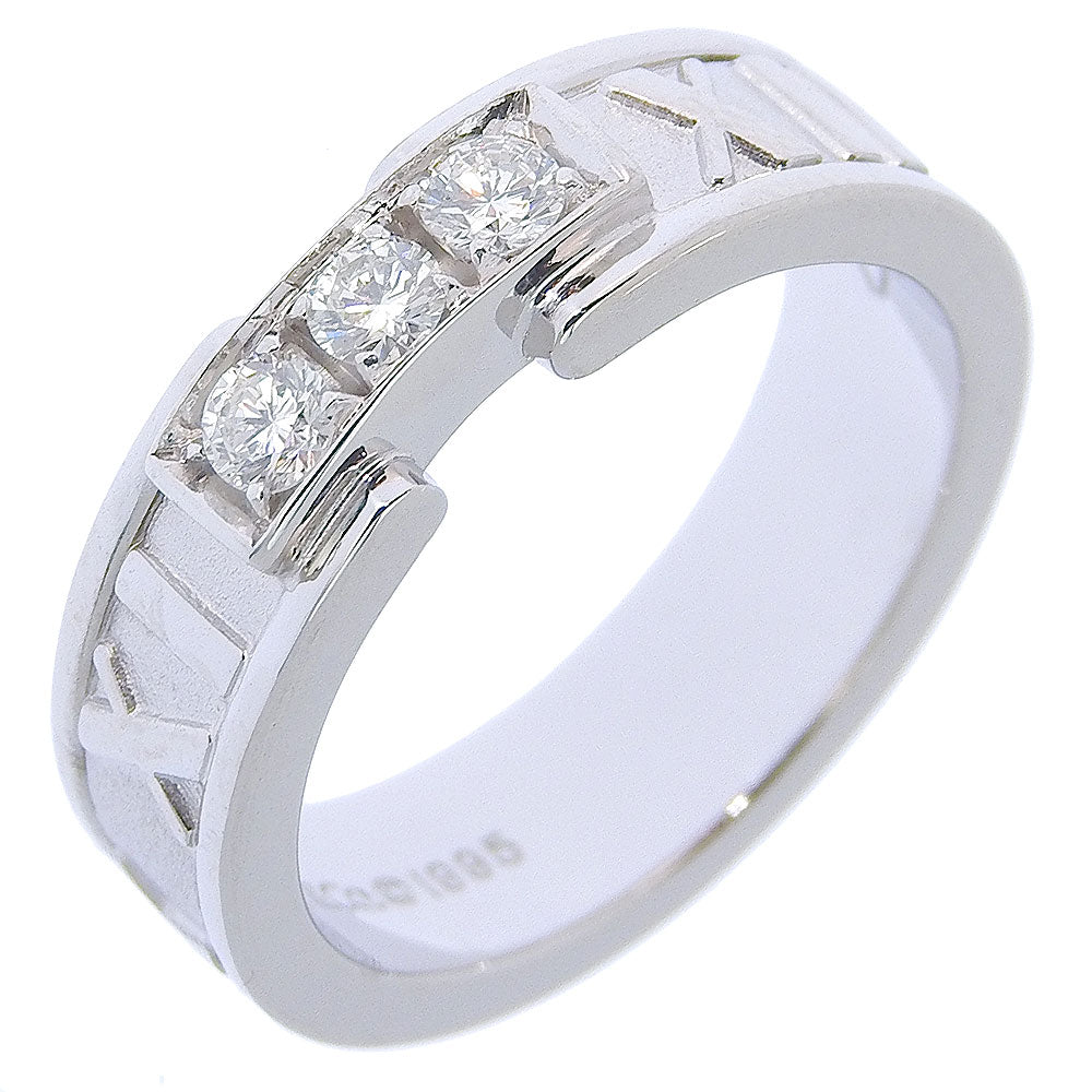 Tiffany&Co. Ring K18 White Gold, Diamond Silver 3P Diamond Atlas Women