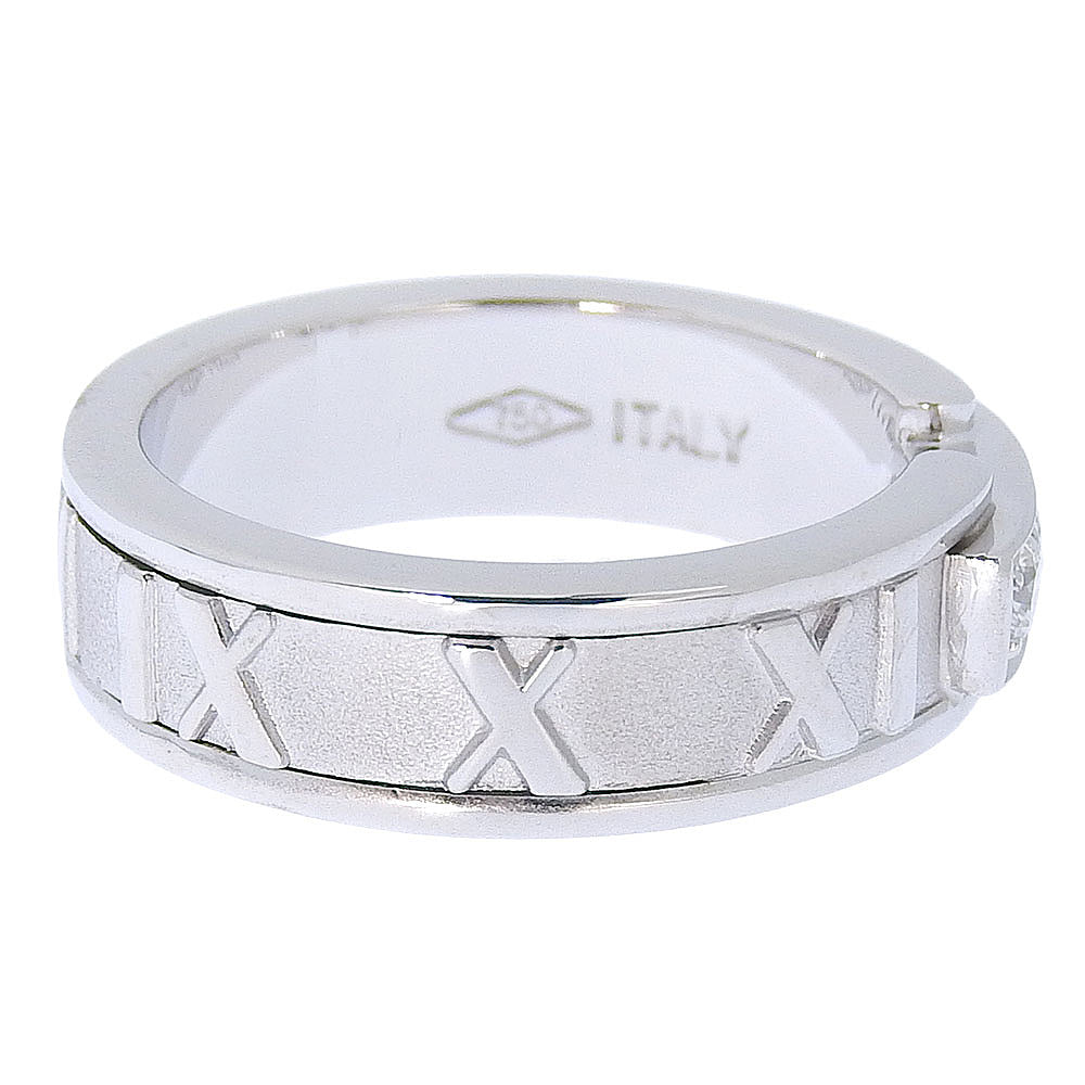 Tiffany&Co. Ring K18 White Gold, Diamond Silver 3P Diamond Atlas Women