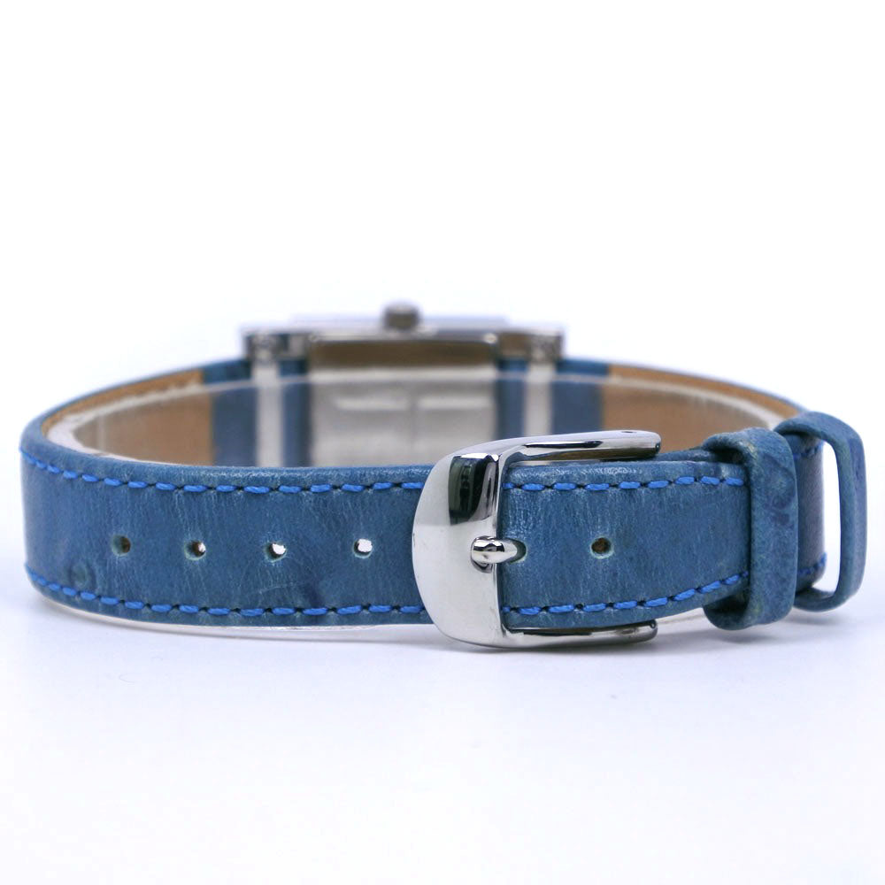 Gucci Watches Quartz 7900P Stainless Steel , Leather Silver/Light Blue Silver Dial Women
