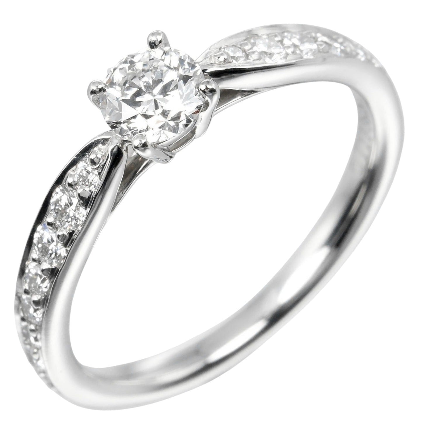 Tiffany&Co. Ring 0.25Ct Vvs2/G/2Ex/Vg Pt950Platinum, Diamond Clear Harmony Engagement Women