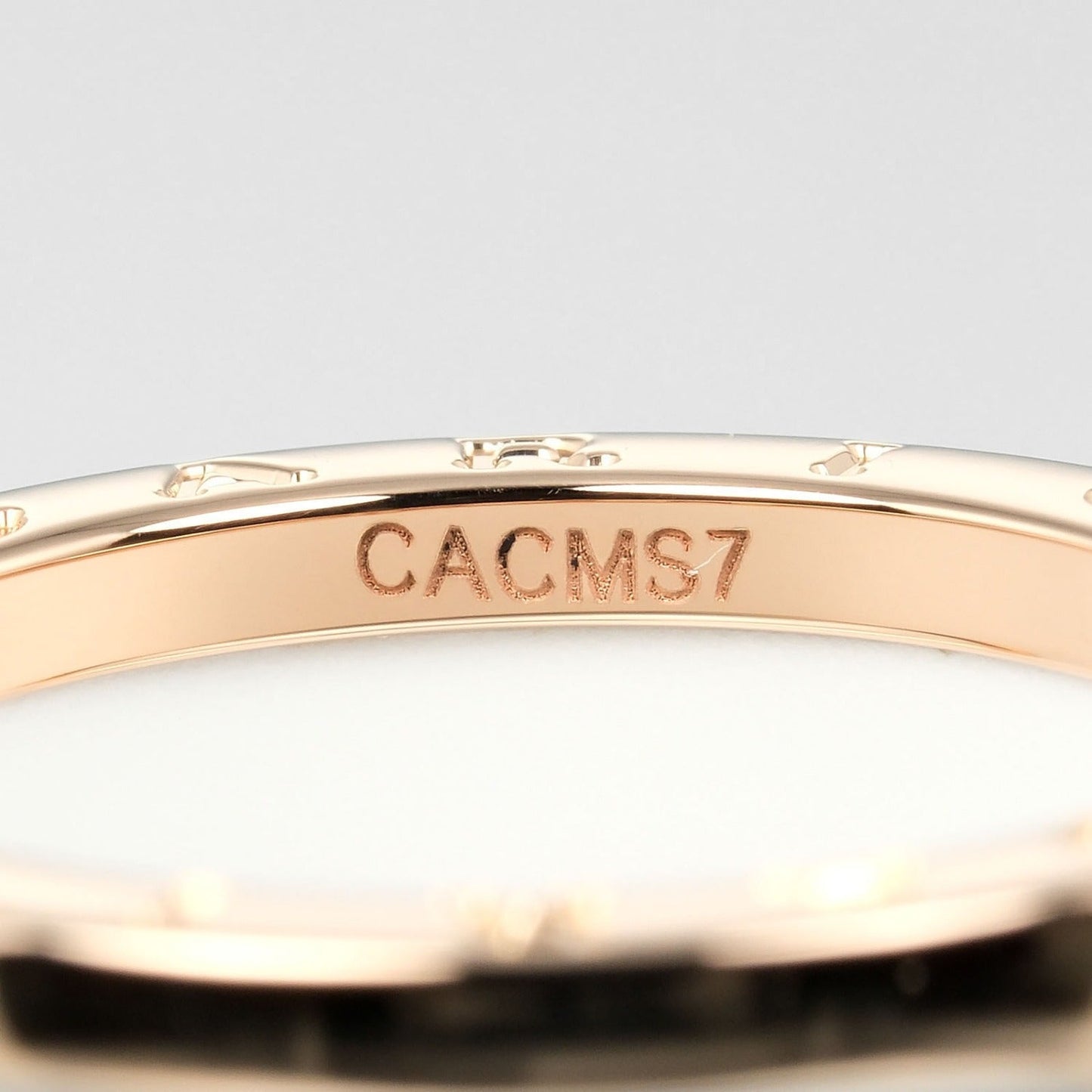 Bvlgari Ring K18 Pink Gold, Ceramic Gold Be Zero One B.Zero1 4 Bands Women 54