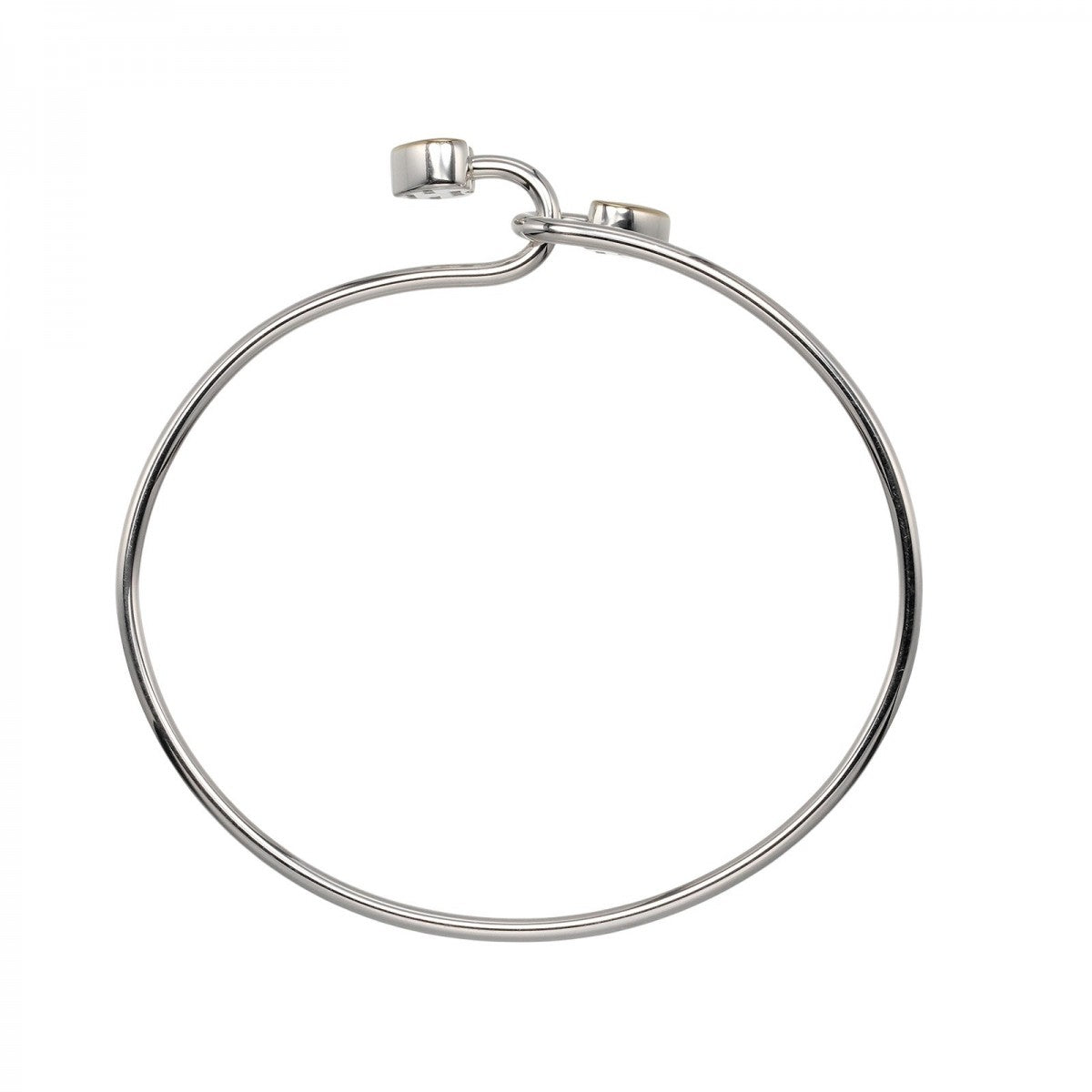 Tiffany&Co. Bracelet Silver925, K18 Yellow Gold Silver Double Heart