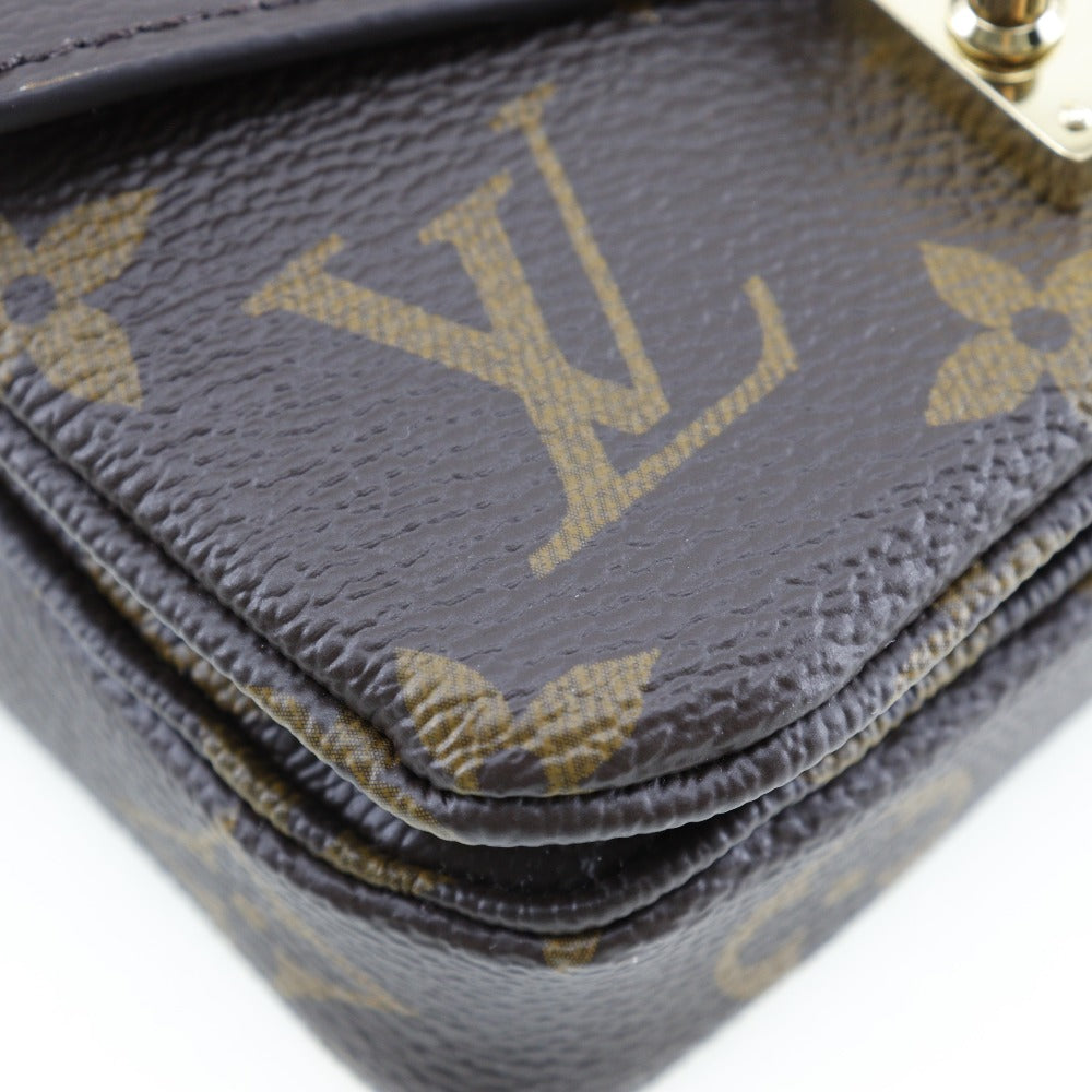 Louis Vuitton Shoulder Bag M81267 Monogram Canvas Brown Micro Metis Women
