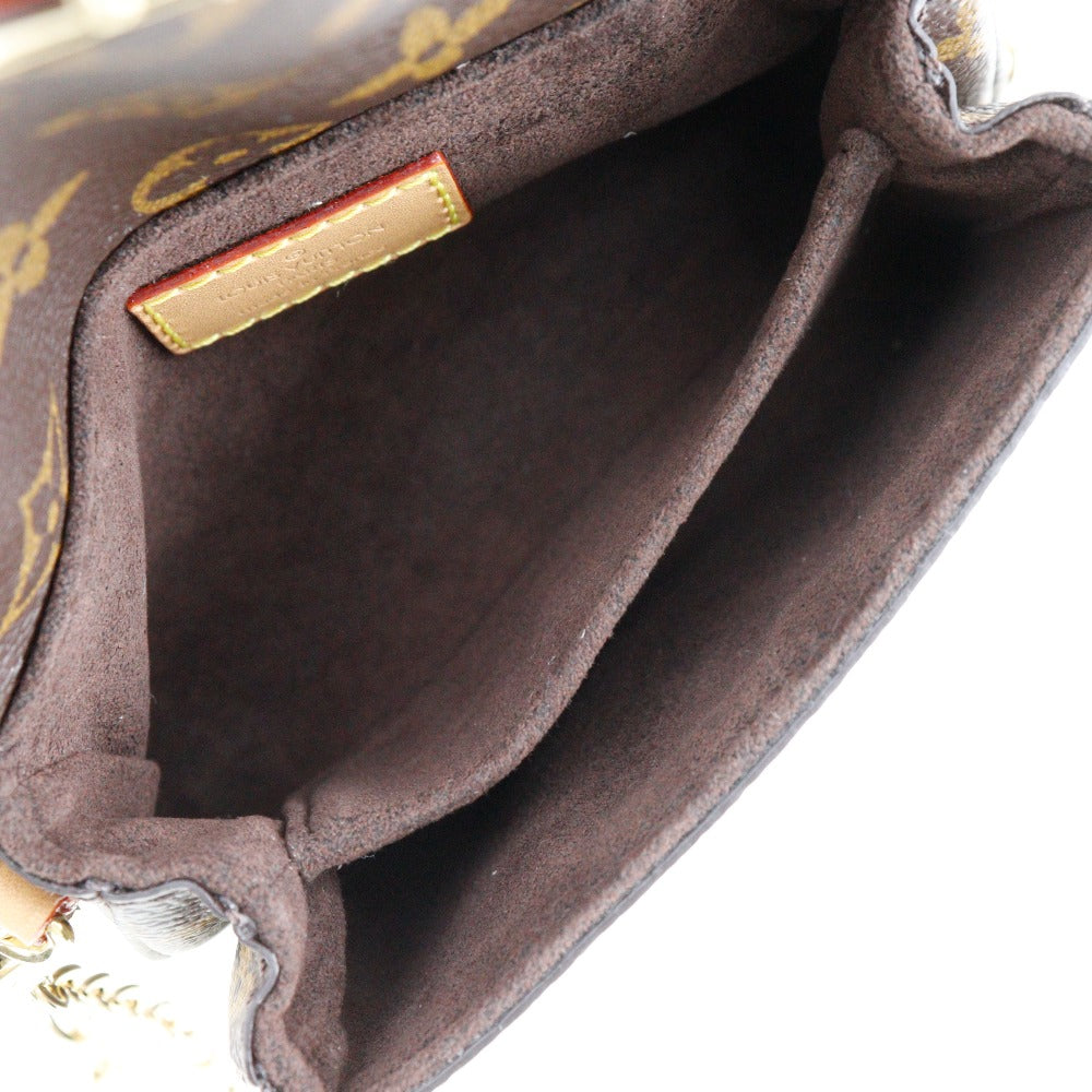 Louis Vuitton Shoulder Bag M81267 Monogram Canvas Brown Micro Metis Women