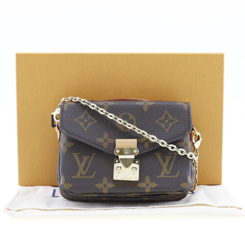 Louis Vuitton Shoulder Bag M81267 Monogram Canvas Brown Micro Metis Women