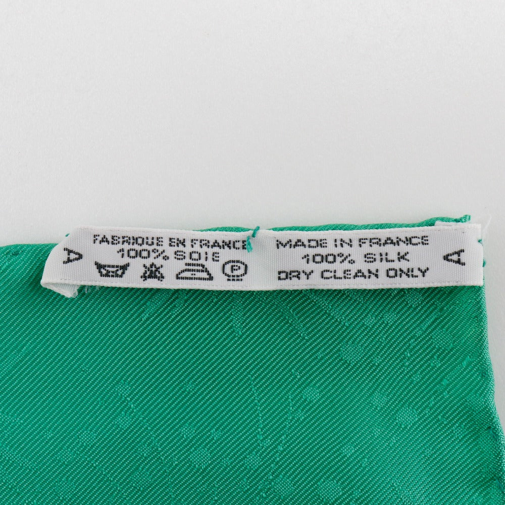 Hermes Scarf Silk Green Merry-Go-Round Luna Park Amusement Park Carre90 Women