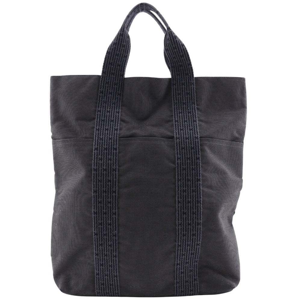 Hermes Handbag Nylon Canvas Gray Tote Bag Her Line Cabas Mens(Unisex)