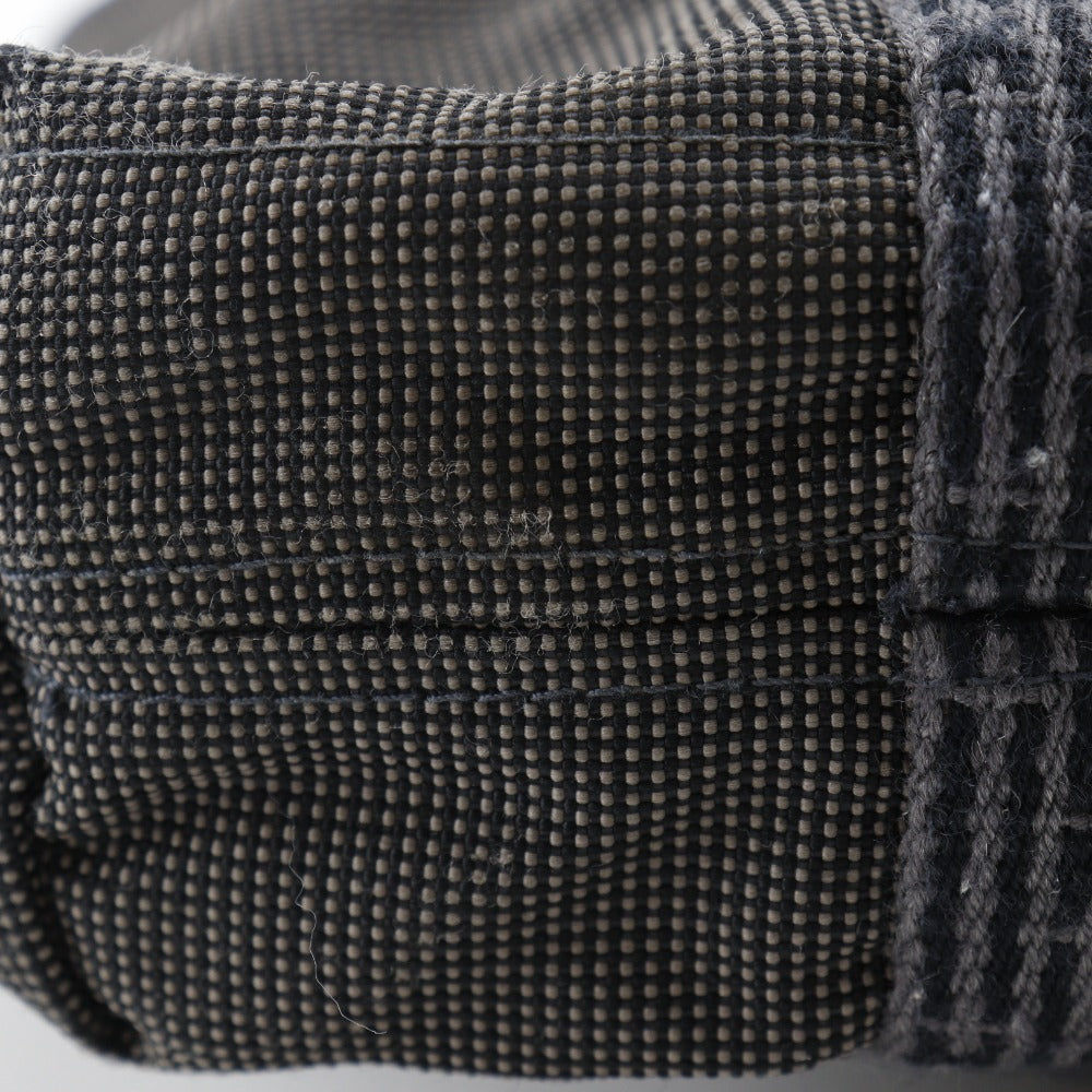Hermes Handbag Nylon Canvas Gray Tote Bag Her Line Cabas Mens(Unisex)