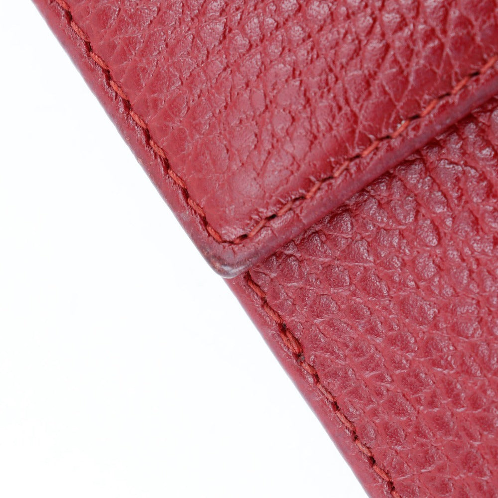Gucci Bifold Wallet 456122 Leather Red Gg Marmont Women