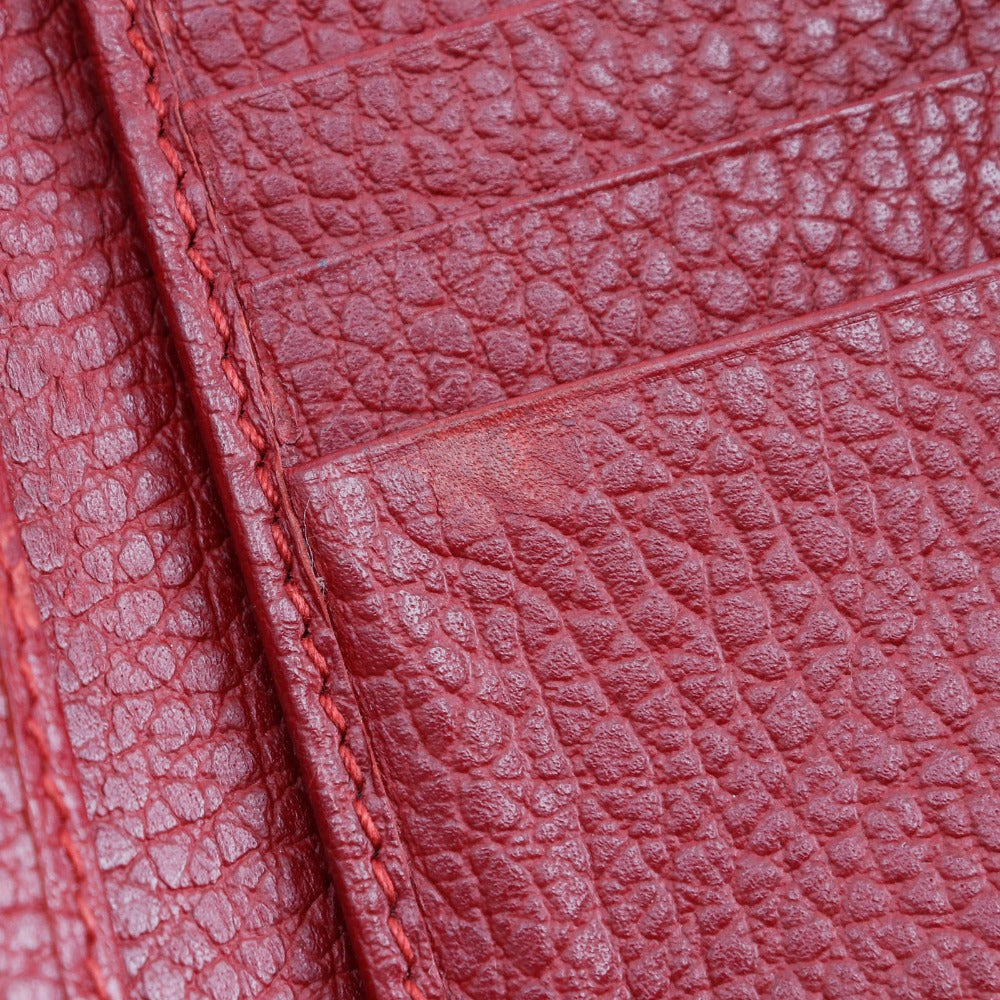 Gucci Bifold Wallet 456122 Leather Red Gg Marmont Women