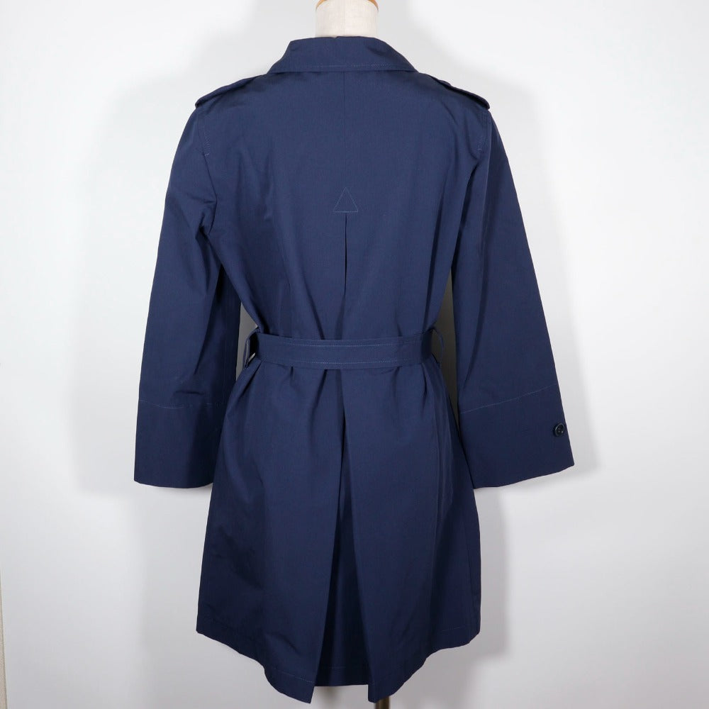 Prada Trench Coat 29Y278 Cotton, Polyester Navy Blue Women 38