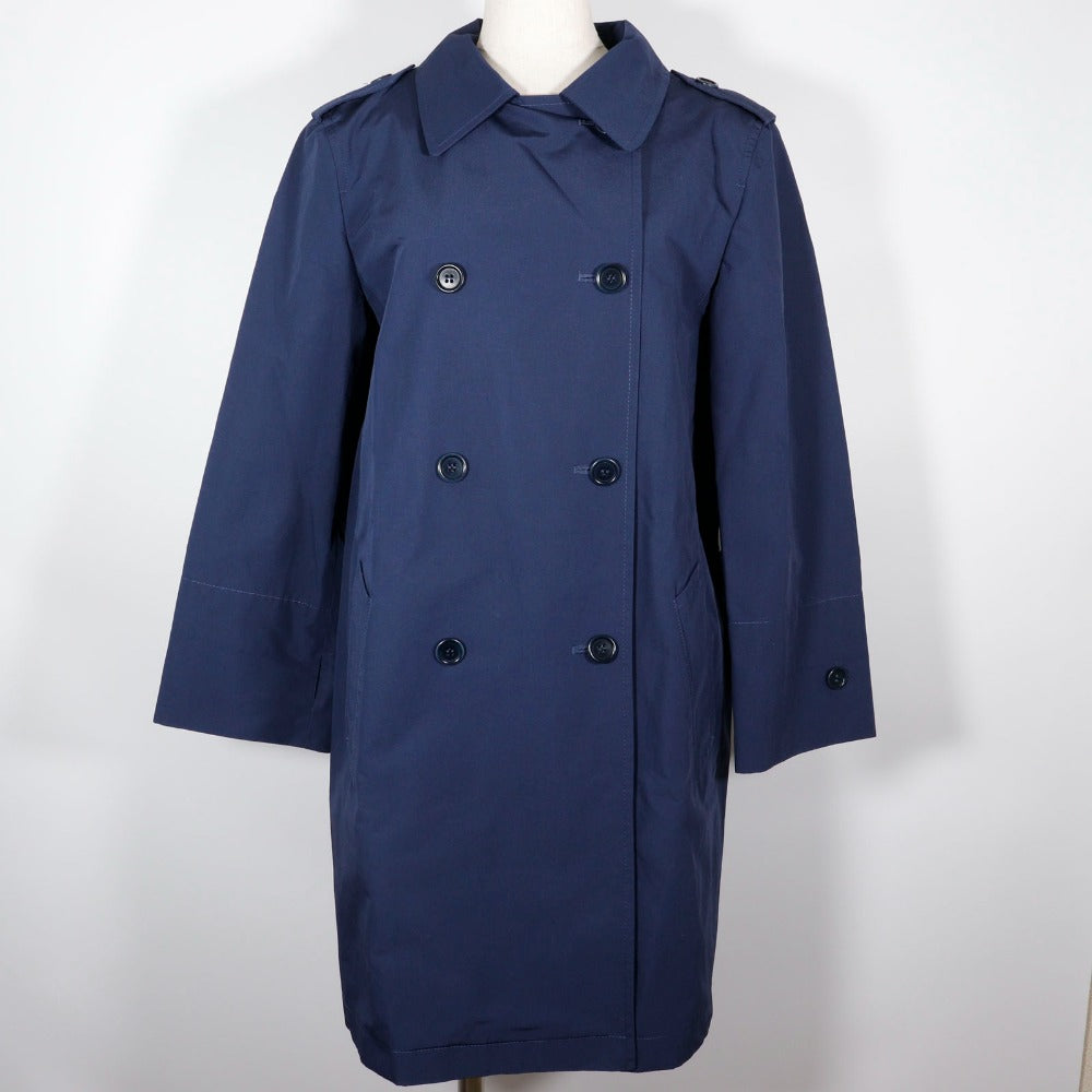 Prada Trench Coat 29Y278 Cotton, Polyester Navy Blue Women 38