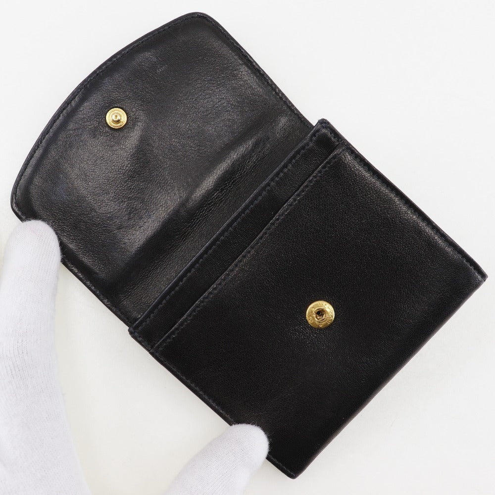 Chanel Coin Case Lambskin Black Vintage Coco Mark Women
