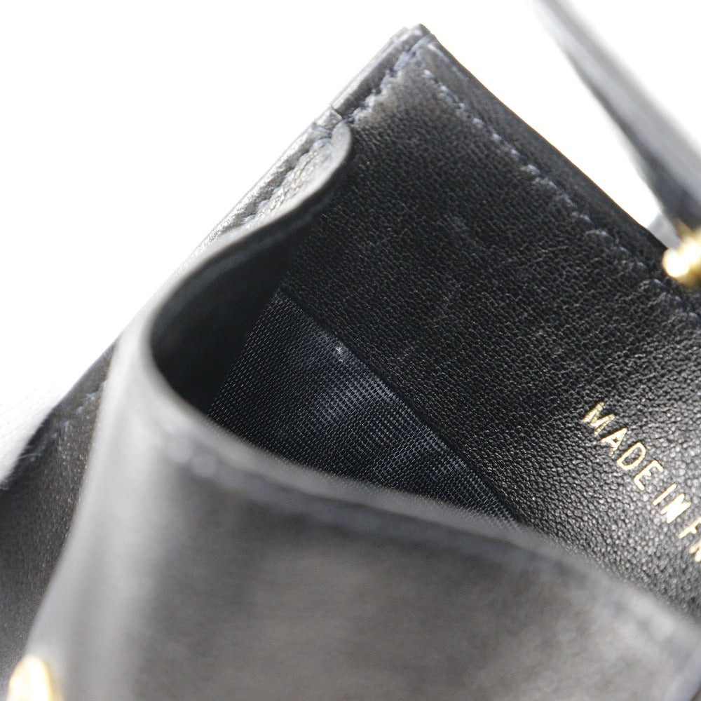 Chanel Coin Case Lambskin Black Vintage Coco Mark Women