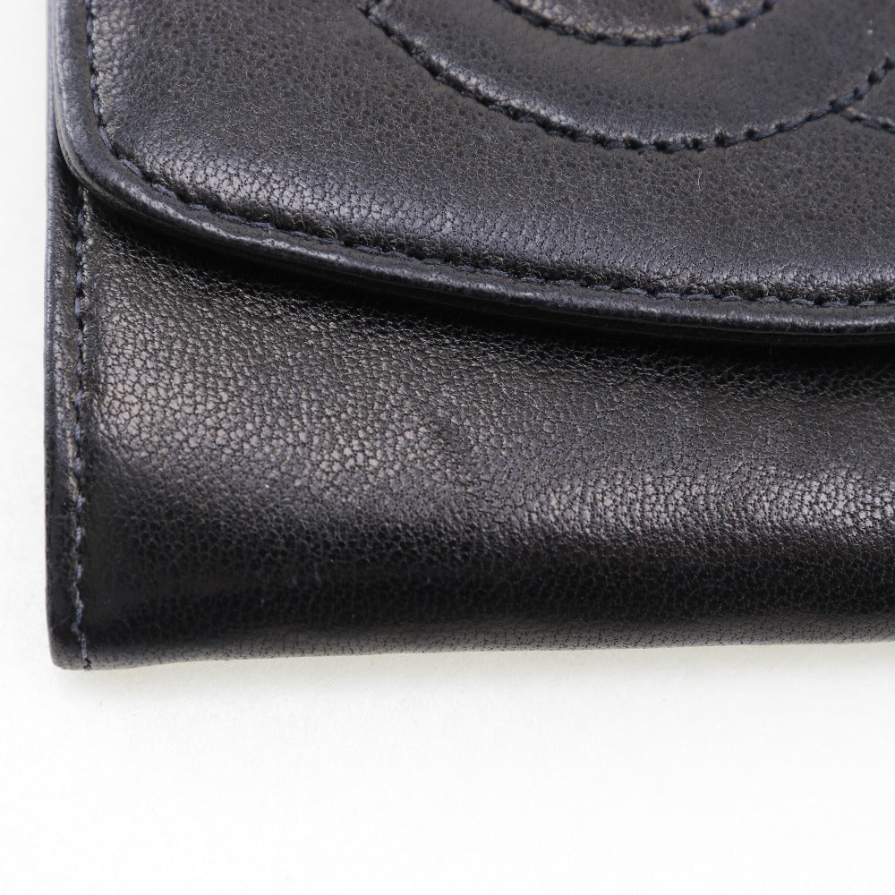 Chanel Coin Case Lambskin Black Vintage Coco Mark Women