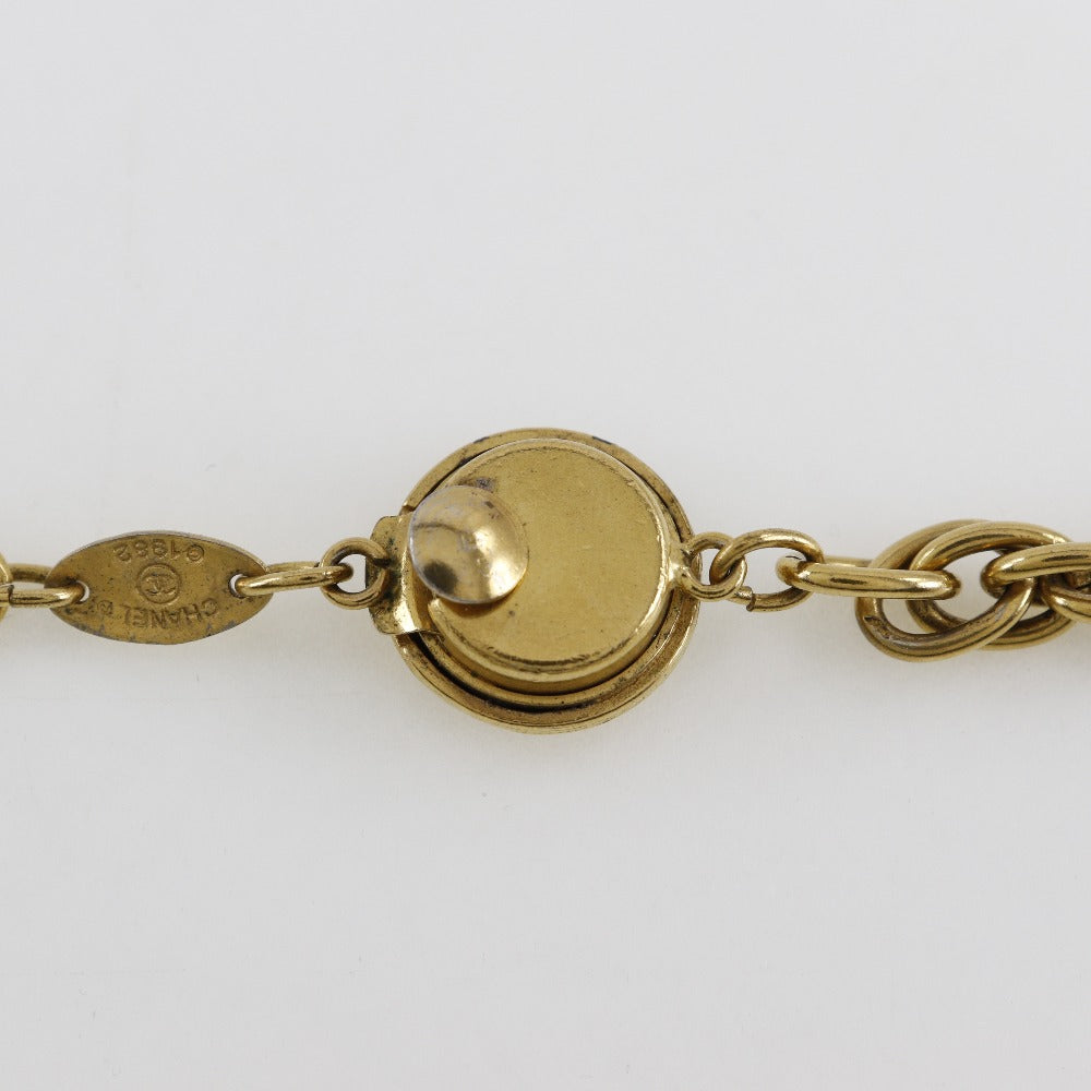 Chanel Necklace Plated Gold Gold Vintage Long Chain Women
