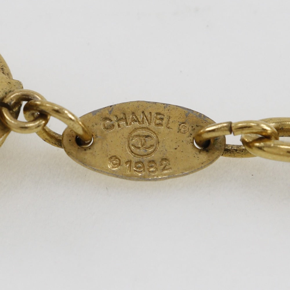 Chanel Necklace Plated Gold Gold Vintage Long Chain Women