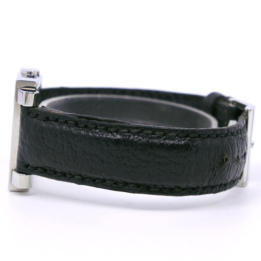 Bvlgari Watches Quartz Sq27Sld Stainless Steel , Leather Black Quadlard Black Dial Mens