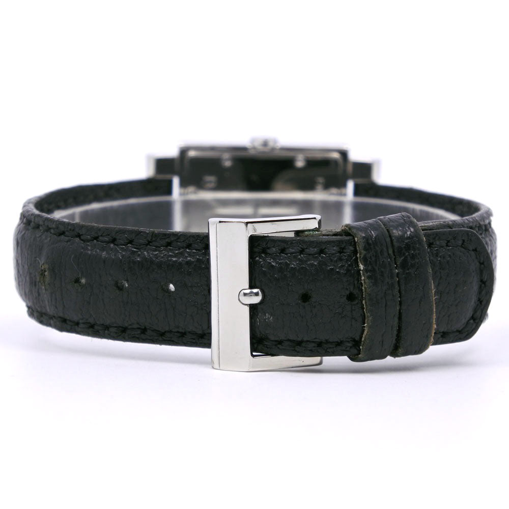 Bvlgari Watches Quartz Sq27Sld Stainless Steel , Leather Black Quadlard Black Dial Mens